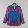 Retro 2005-06 Barcelona Long Sleeve Soccer Jersey Home