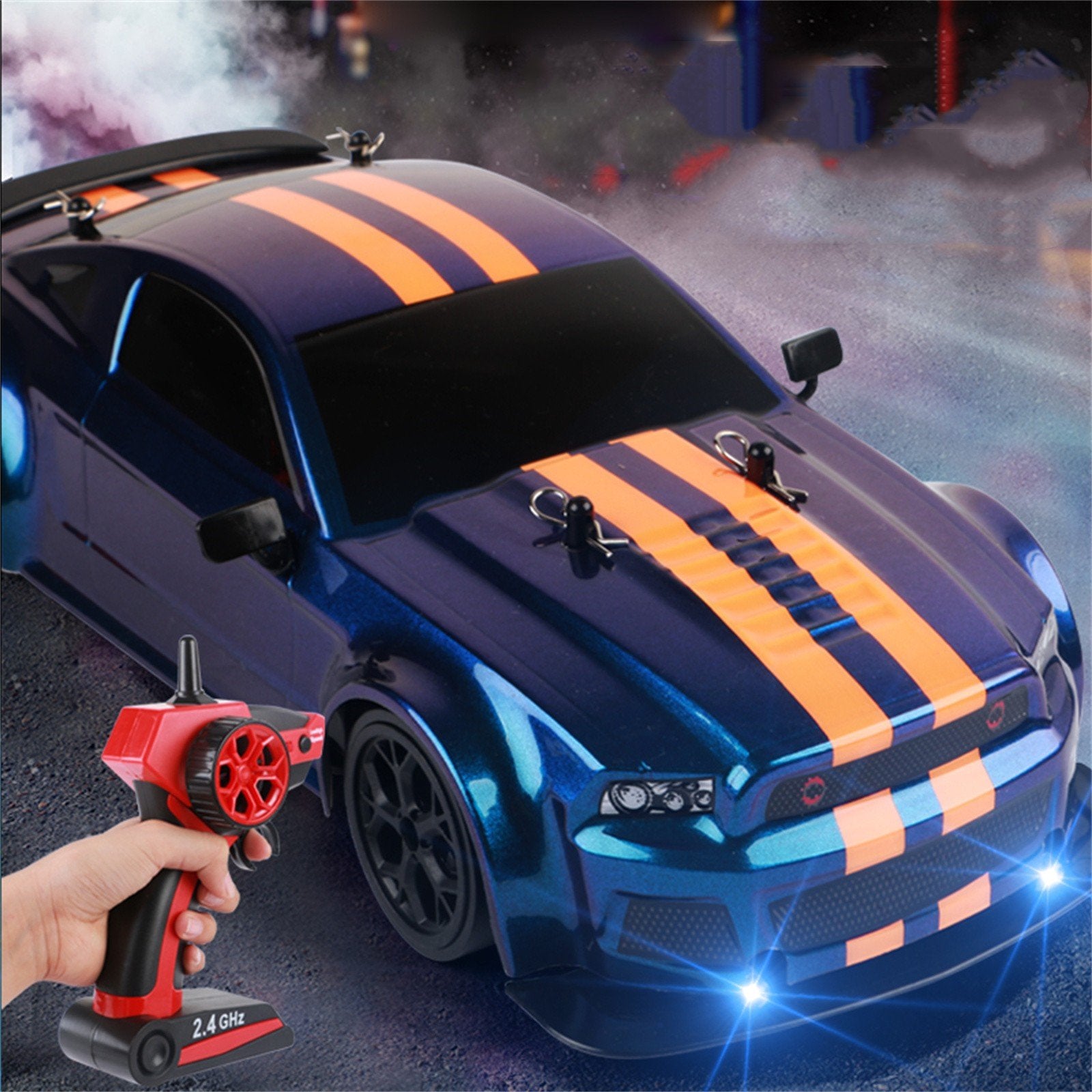 RC Drift Car High Speed 4WD Racing Stunt Vehicle Hellcat Fast GTR