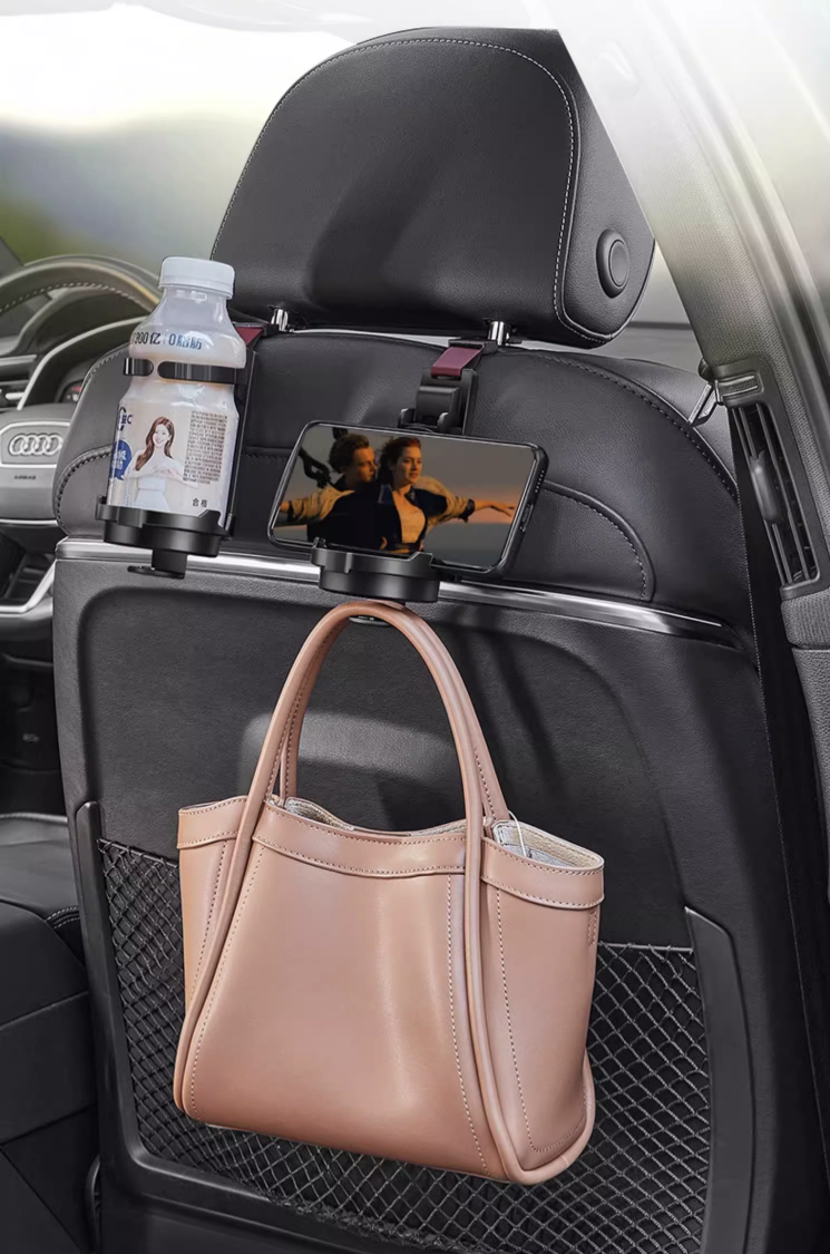 Multifunctional vehicle built-in rack water cup holder mobile phone holder