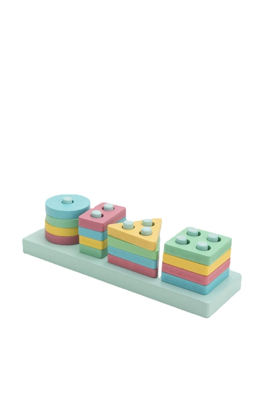 Wooden Children Macaron Color Geometric Figure Matching Color Shape Cognitive Building Blocks Puzzle Early Education Educational Toys