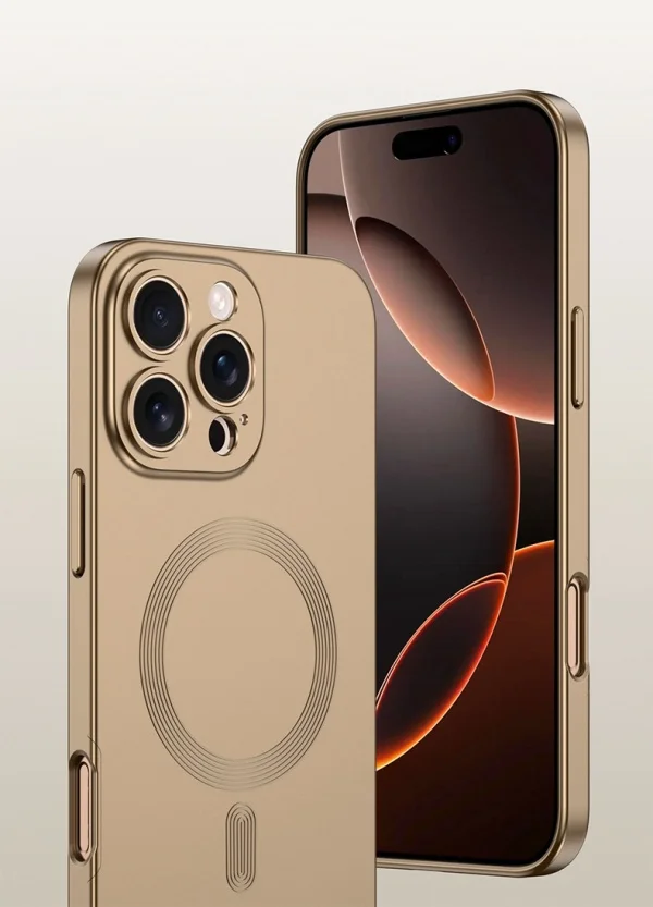 Suitable For Apple 16promax Mobile Phone Case Frosted Magnetic Suction Protective Cover Two In One