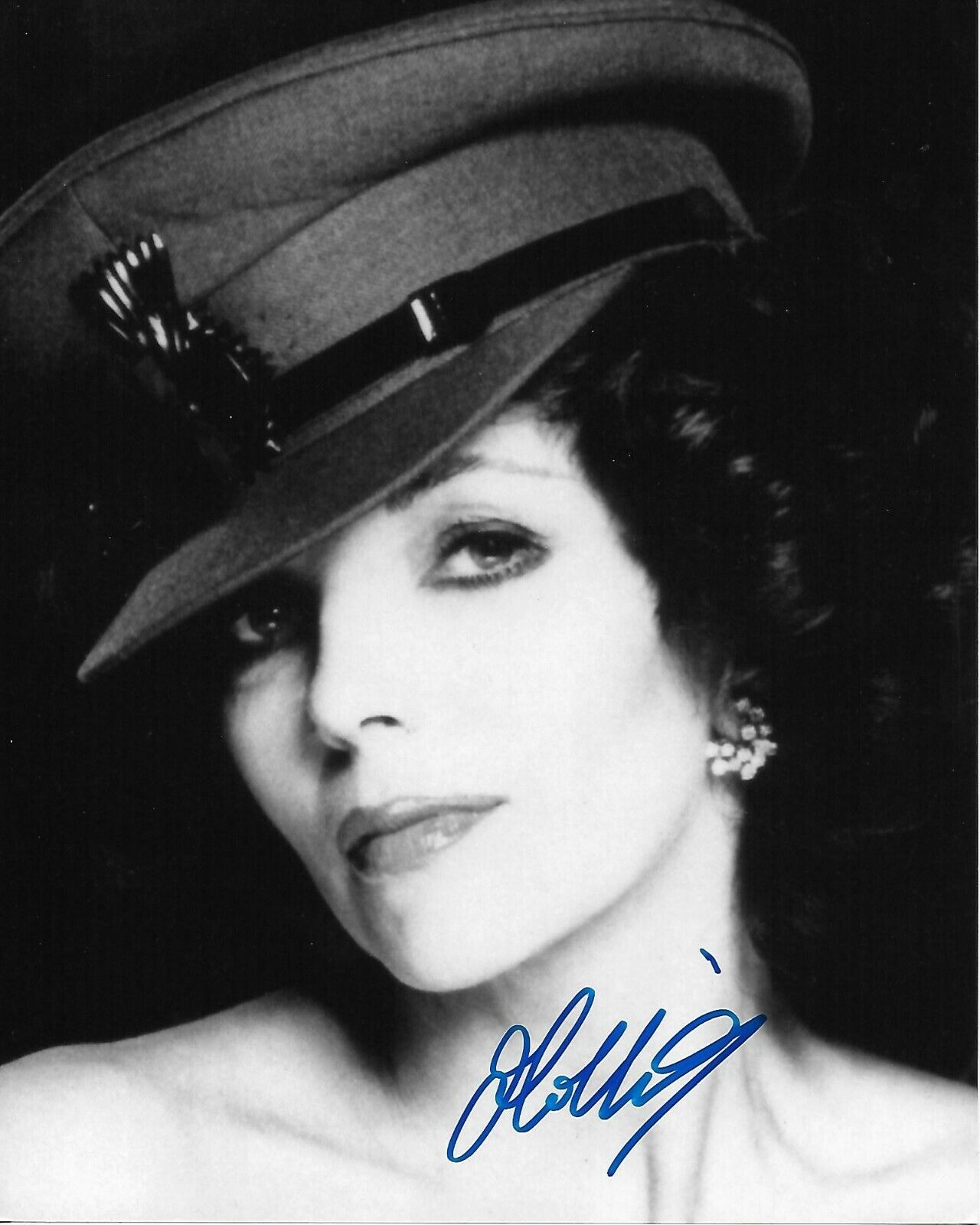 Joan Collins Original Autographed 8X10 Photo Poster painting #57 signed @Hollywood Show -Dynasty