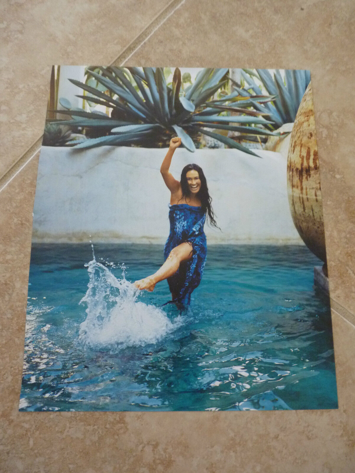 Tia Carrere Hollywood Sexy 10x12 Coffee Table Book Photo Poster painting Page