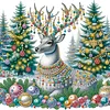 Christmas Elk - Diamond Painting - Full Round Drill (Canvas|30*30cm)