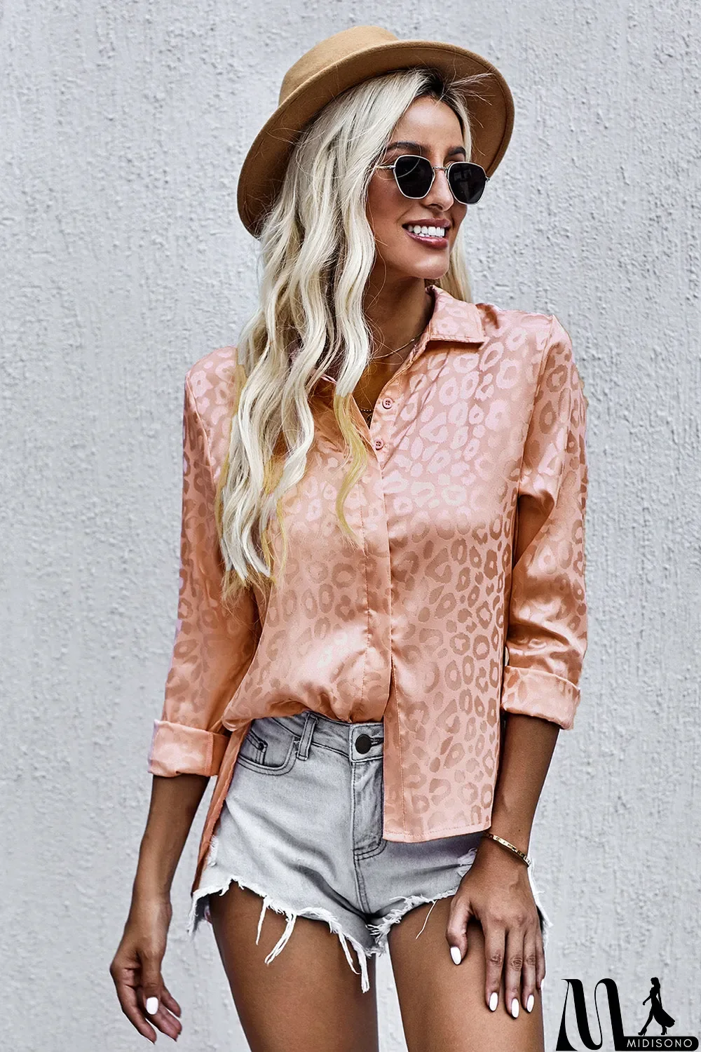 MidiSono - Embossed Button Shirt