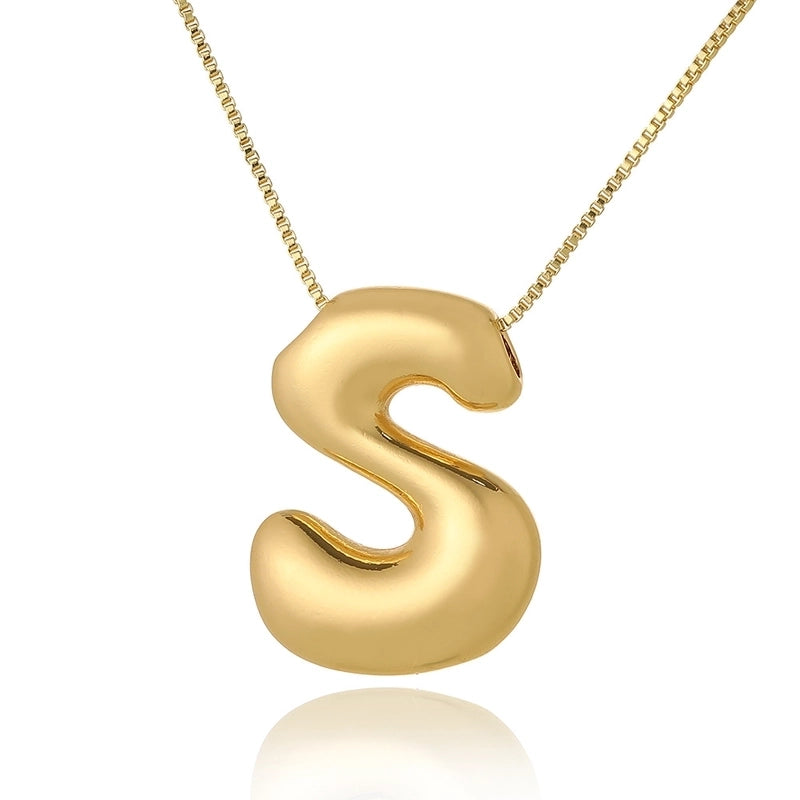 Copper Letter Pendant Necklace