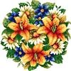 Flower - 9CT Partial Beaded Cross Stitch Kit(36x36cm)
