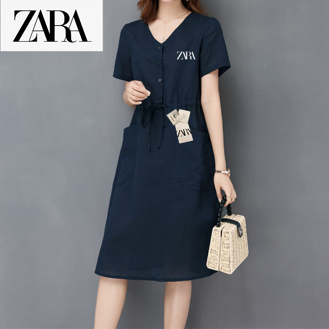 Dámské ležérní šaty @Zara s knoflíky a dvěma kapsami