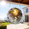 (18.5cm)DIY Acrylic Jigsaw Puzzle Window Hanging with Hanging Chain DIY Stained Glass Decoration Round Window Puzzle Decor for DIY Craft Project (Sunrise)