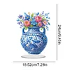 Artistic Blue And White Porcelain Vase - 5D DIY Vase