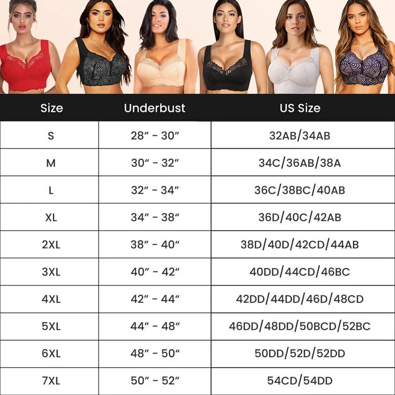 ExSecret - Ultimate Lift Full-Figure Seamless Lace Cut-Out Bra, Comfortable and Breathable Without Restraint