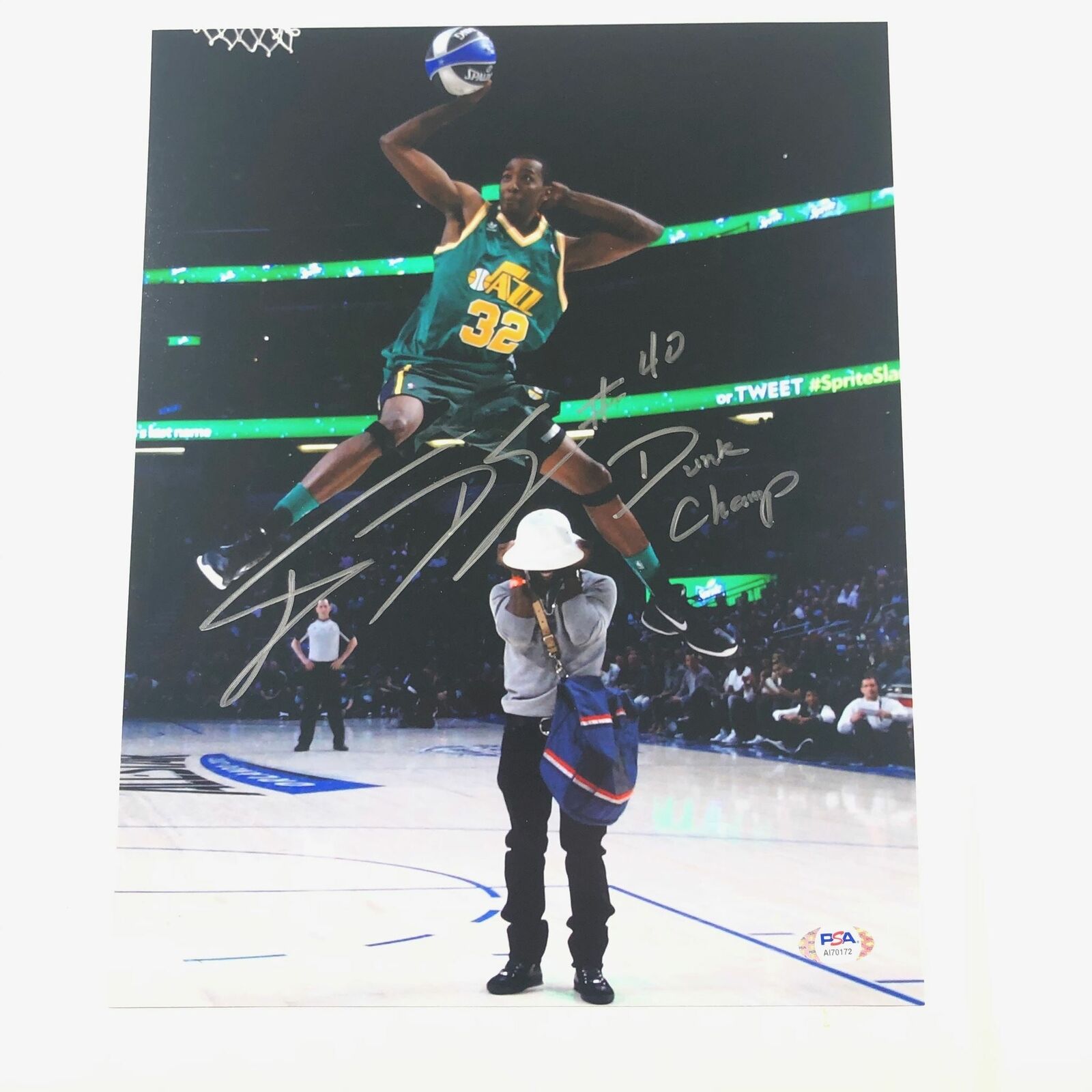 Jeremy Evans signed 11x14 Photo Poster painting PSA/DNA Utah Jazz Autographed Dunk Contest