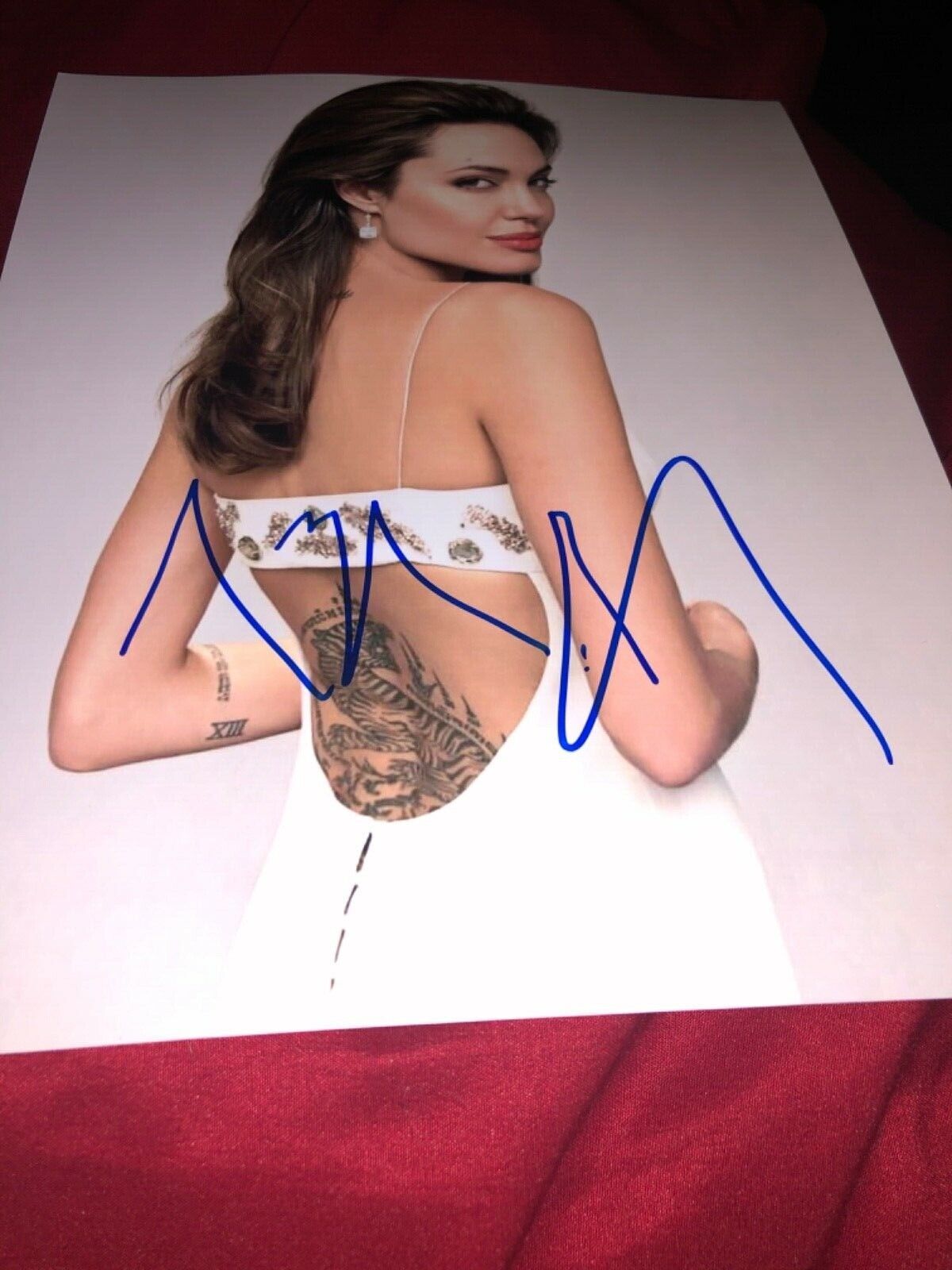angelina jolie signed 8 x10 Photo Poster painting sexy picture super duper hot hott