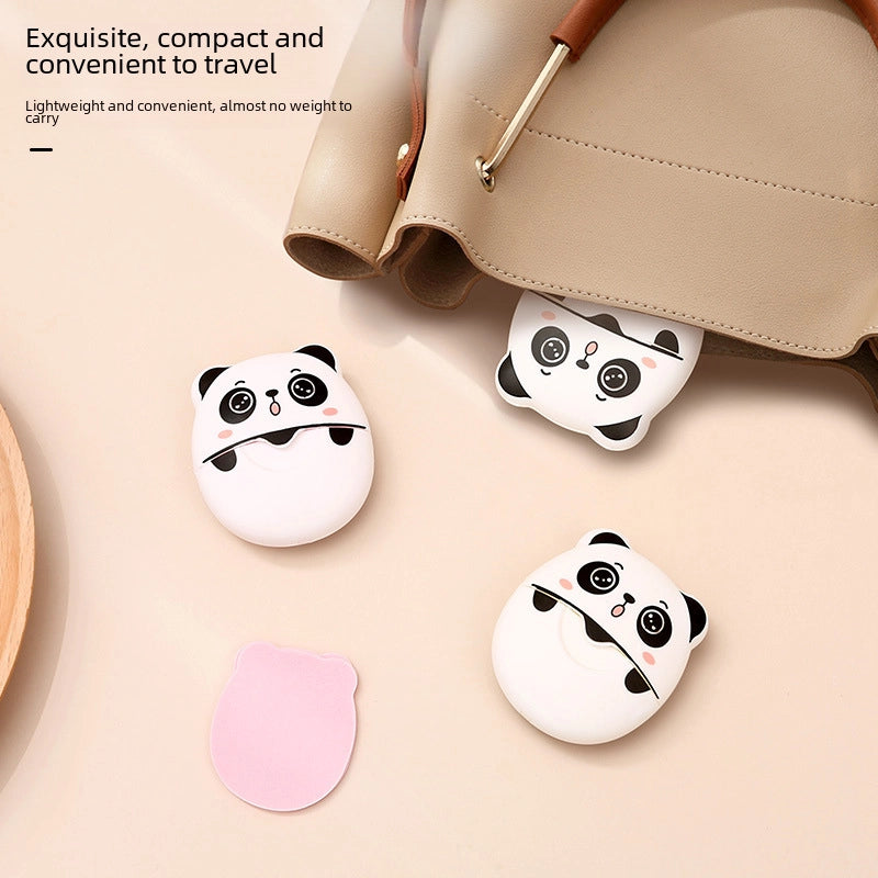 Panda Travel Portable Soap Paper Outdoor Disposable Soap Flap Hand Soap Flap Soap Flower Cleaning 50