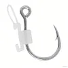 10pcs Luminous Live Shrimp Fixing Hook Metal Barbed Fishhook Live Shrimp Hooks
