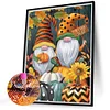 【2 pi&egrave;ces/paquet】-Thanksgiving citrouille gnome-plein diamant rond peinture-30 * 40cm