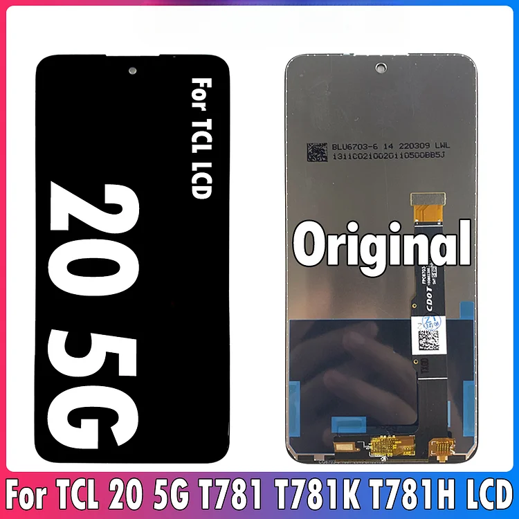 6.67inch Original For TCL 20 5G LCD T781 T781K T781H Display Touch Panel Screen Digitizer Assembly For TCL20 5G LCD Repair Parts