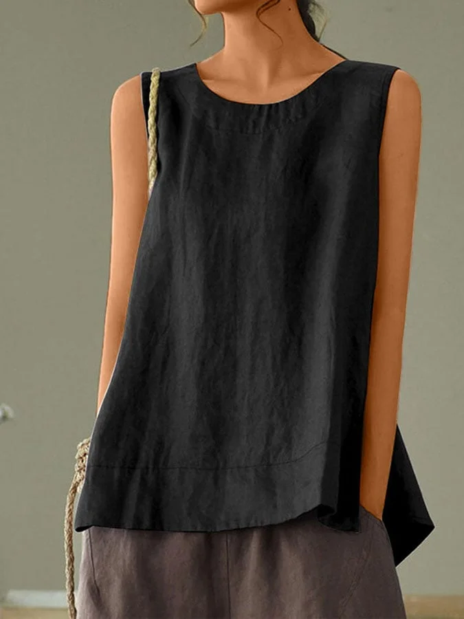 Women's Solid Color Sleeveless Top ​