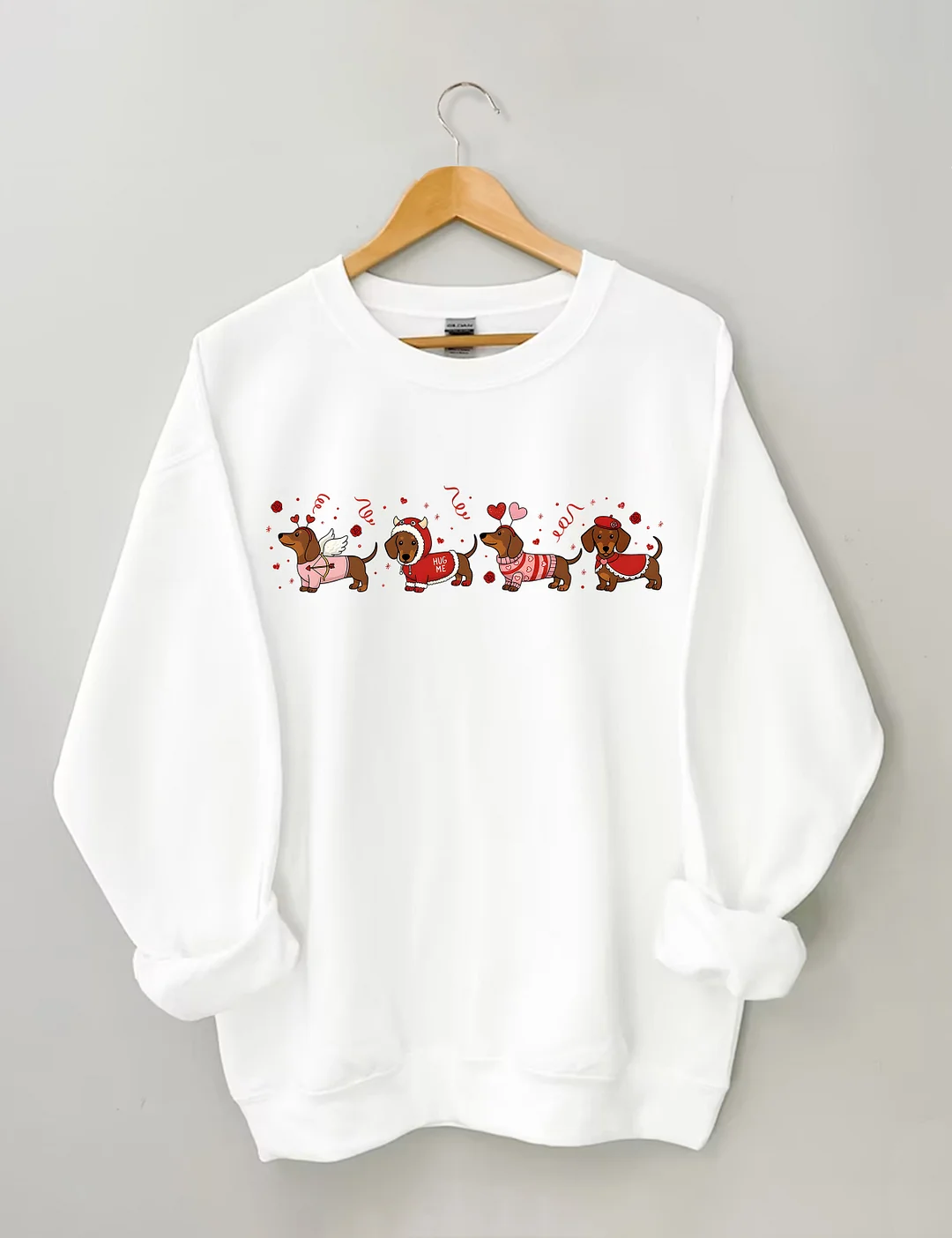 Valentines Cute Dachshund Sweatshirt