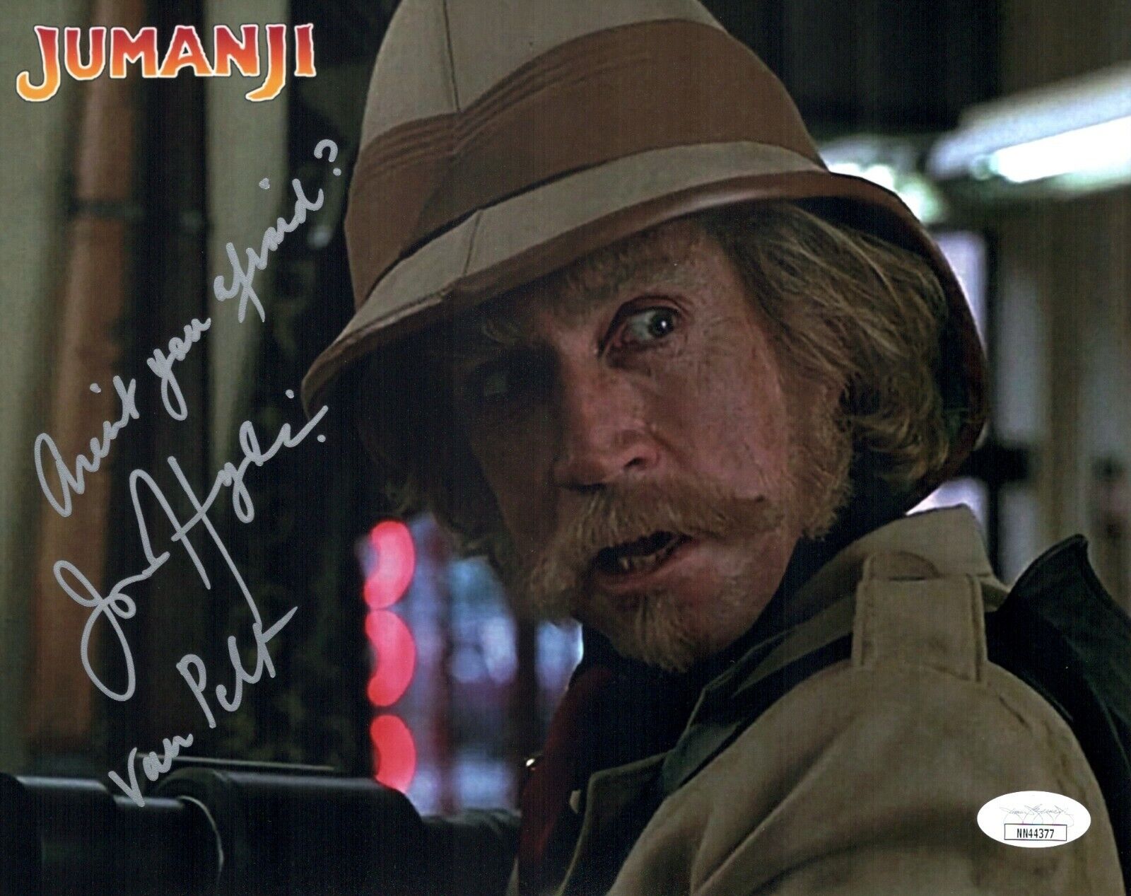 JONATHAN HYDE Signed 8x10 JUMANJI Van Pelt Autograph QUOTE JSA COA Cert