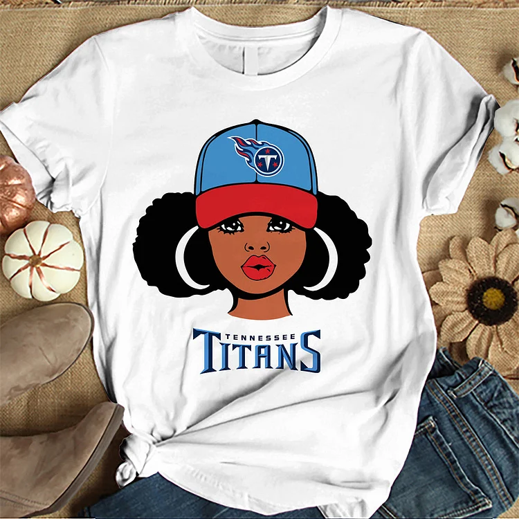 Tennessee Titans Women's White Relaxed T-Shirt