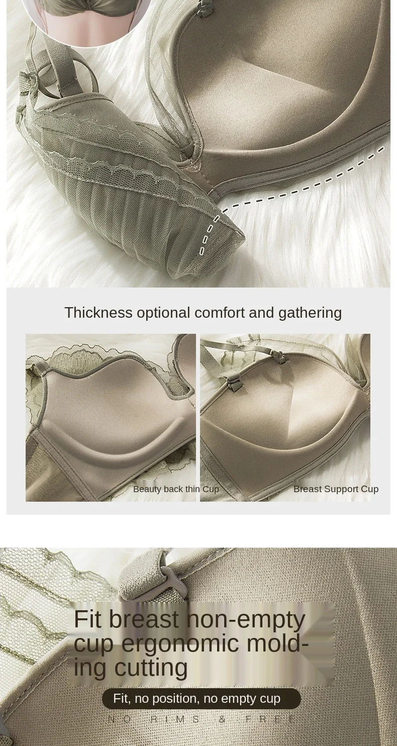 Japanese Style Cotton Bra Briefs Set Sexy Lace Bra Fashion Push Up Brassiere Seamless Comfort Panties Female Sexy  Lingerie Set