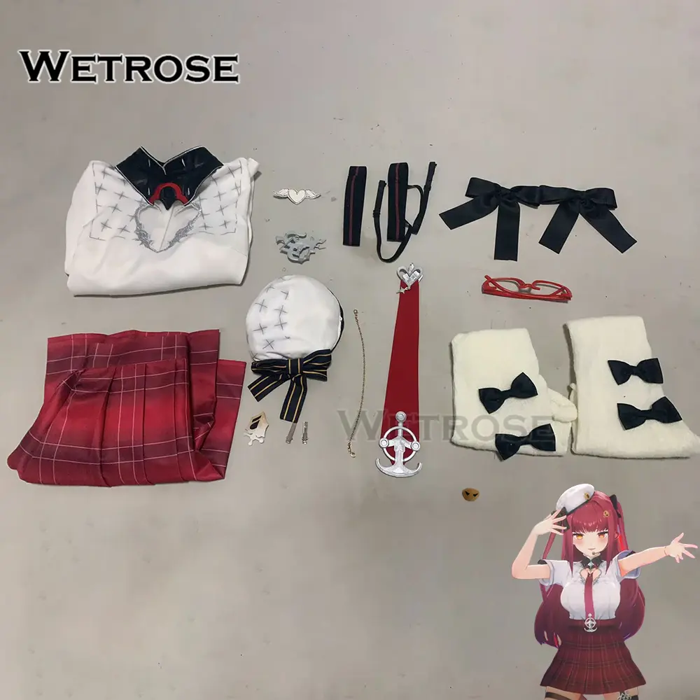 [Wetrose] Pre-Order Hololive Houshou Marine 2025 Birthday 3D New Outfit JK Uniform Seifuku Costume Cosplay宝鐘マリン2025誕生日ライブJK制服コスプレ