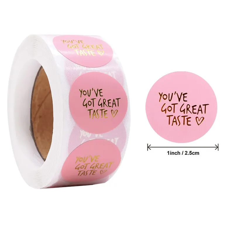 500pcs 1inch Thank You Stickers Round Seal Label Stationery Stickers Wedding Birthday Party Decoration Handmade Christmas Gifts