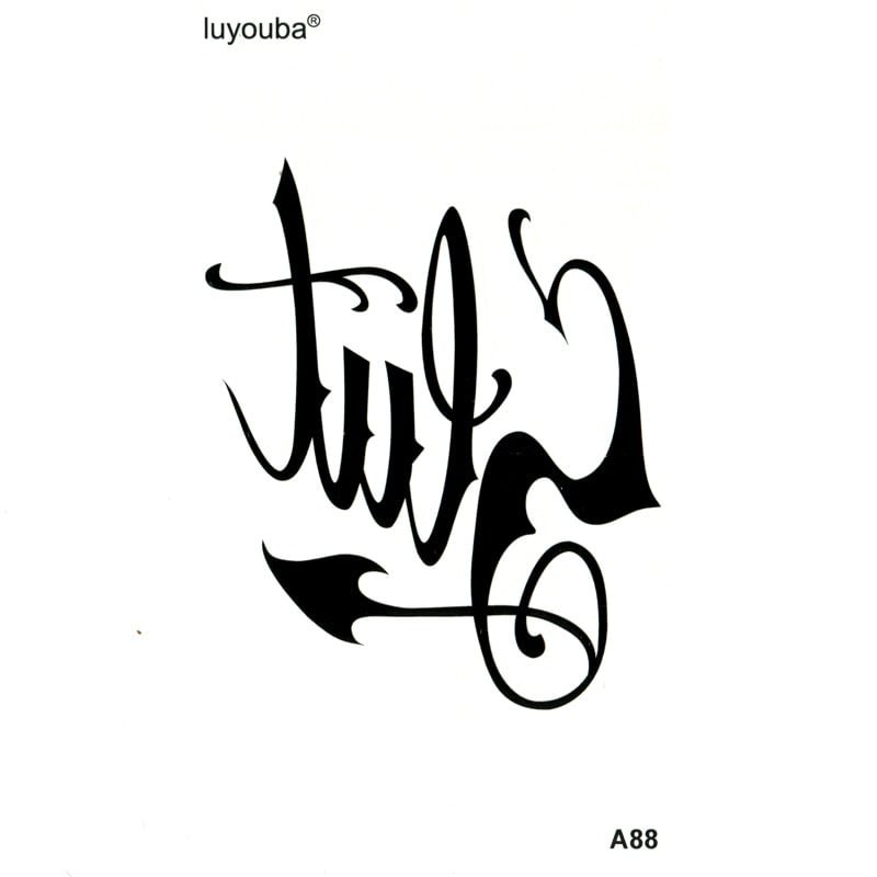 Beauty Slut Temporary Tattoos For Kids Waterproof Temporary Tattoos Henna Black Body Tattoo Stickers Scar Tattoo Men Fake Tato