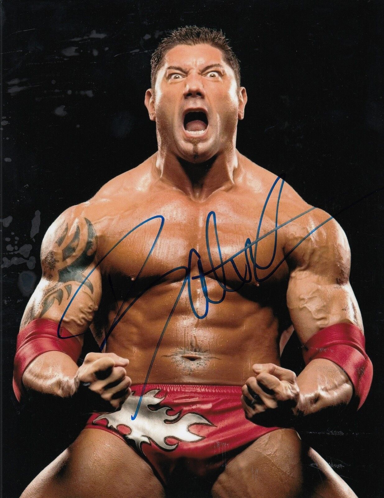 DAVE BAUTISTA signed *WRESTLING* WWE WWF 8x10 Photo Poster painting W/COA *PROOF* autographed