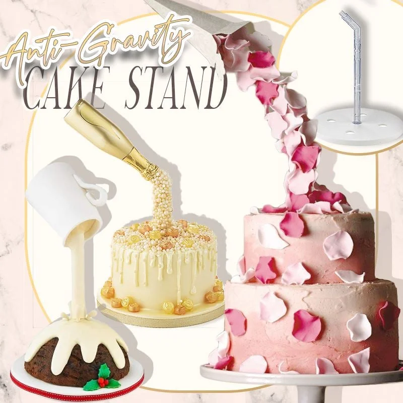 Anti-Gravity Cake Pouring Stand Support