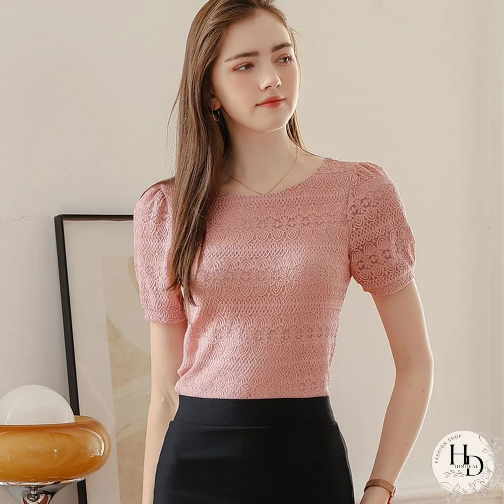 Bobokateer Short Sleeve Woman Tshirts O-Neck Tee Shirt Femme Lace Tops For Women Summer