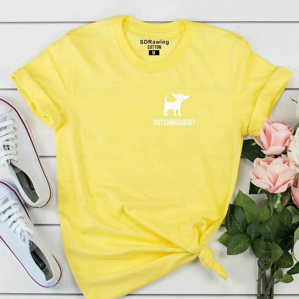 Harajuku Got Chihuahua print cotton t shirts for women dog lovers girlfriend Graphic Tees summer casual Female Tops