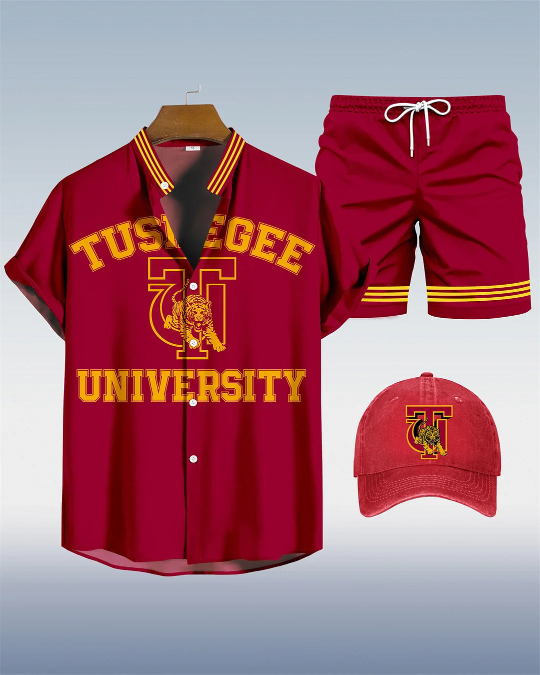 Tuskegee University Shirt Three-Piece Set 076