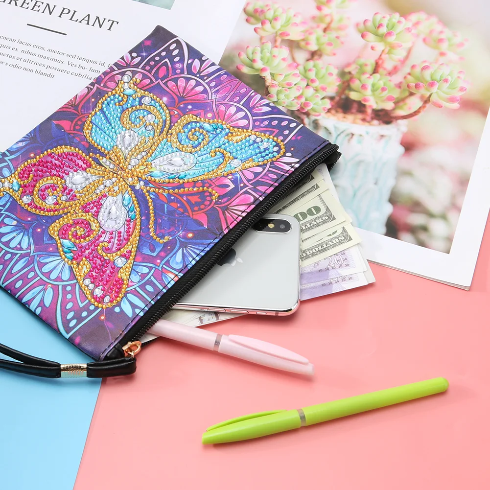 Diamond Painting Clutch DIY Special Shaped Drill PU Leather Handbag