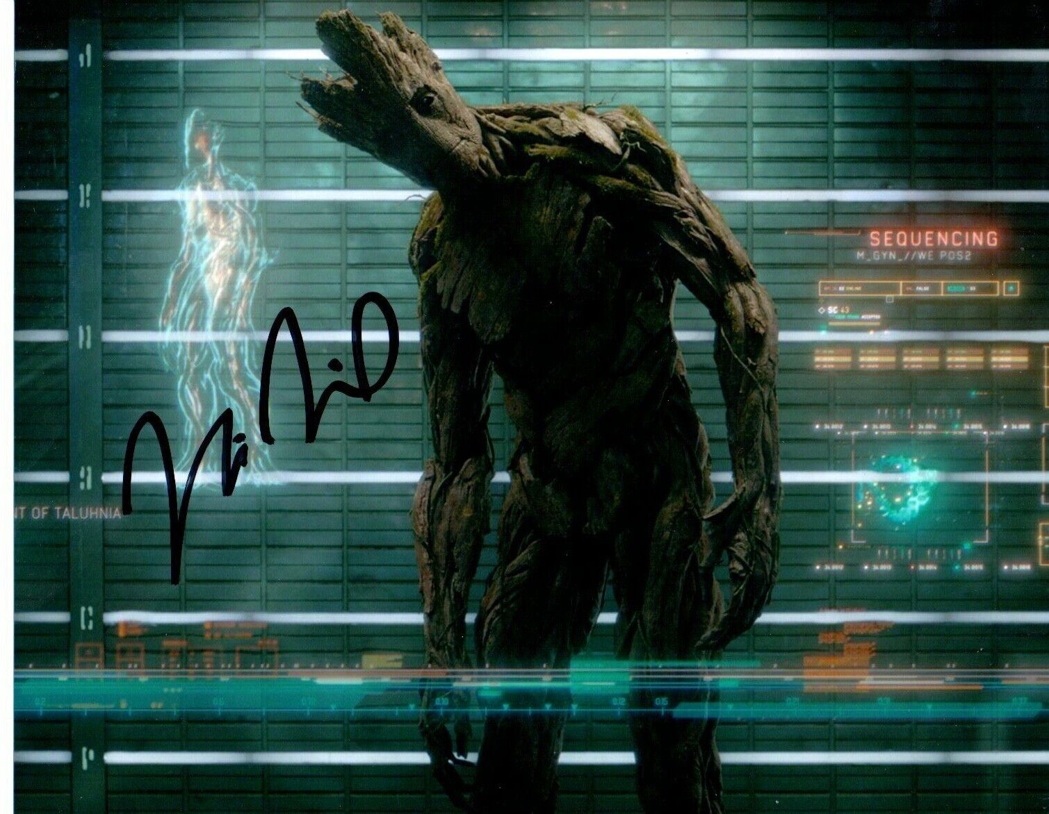 VIN DIESEL Signed 12x8 Photo Poster painting THE GUARDIANS OF THE GALAXY