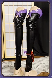 [Wetrose] In Stock Raiden Shogun SSR Genshin Impact Cosplay Costume Electro Archon Ei Райдэн Leather Latex Socks Shoes Wig Full Set