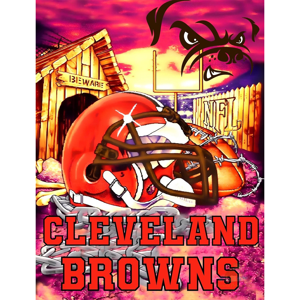 

NFL Football Cleveland Browns - Round Drill Diamond Painting - 30*40CM, 501 Original
