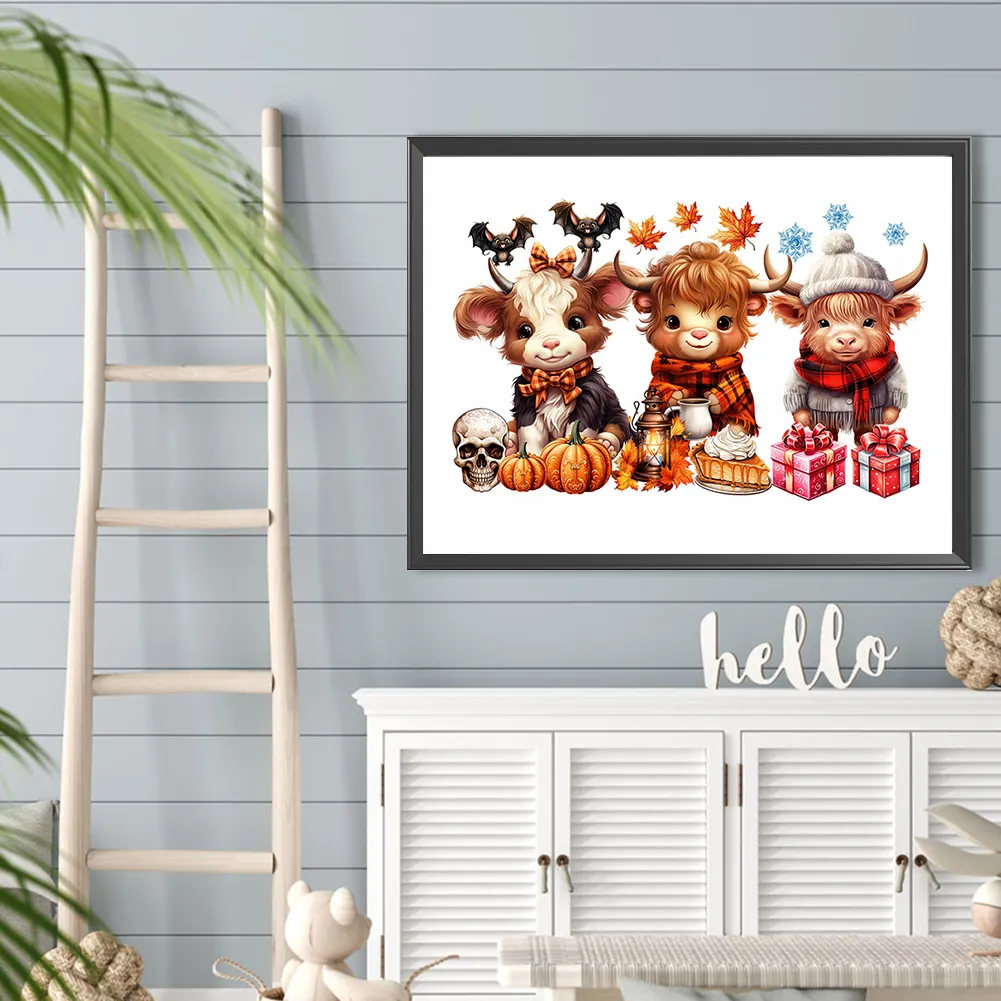 Diamond Painting - Full Round Drill - Halloween Yak(Canvas|40*30cm)