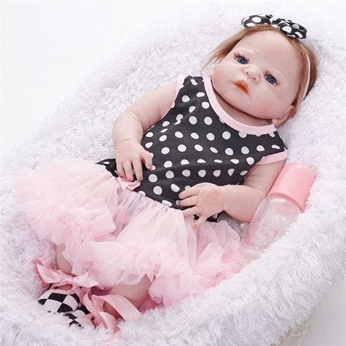 22" Sarah Full Silicone Reborn Baby Doll Girl - rebornshoppe