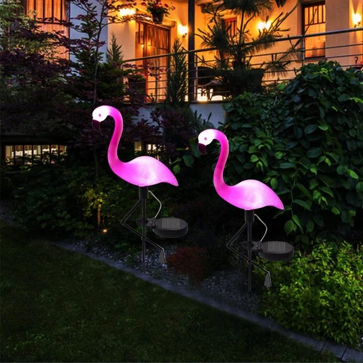 LED Solar Flamingo Stake Light