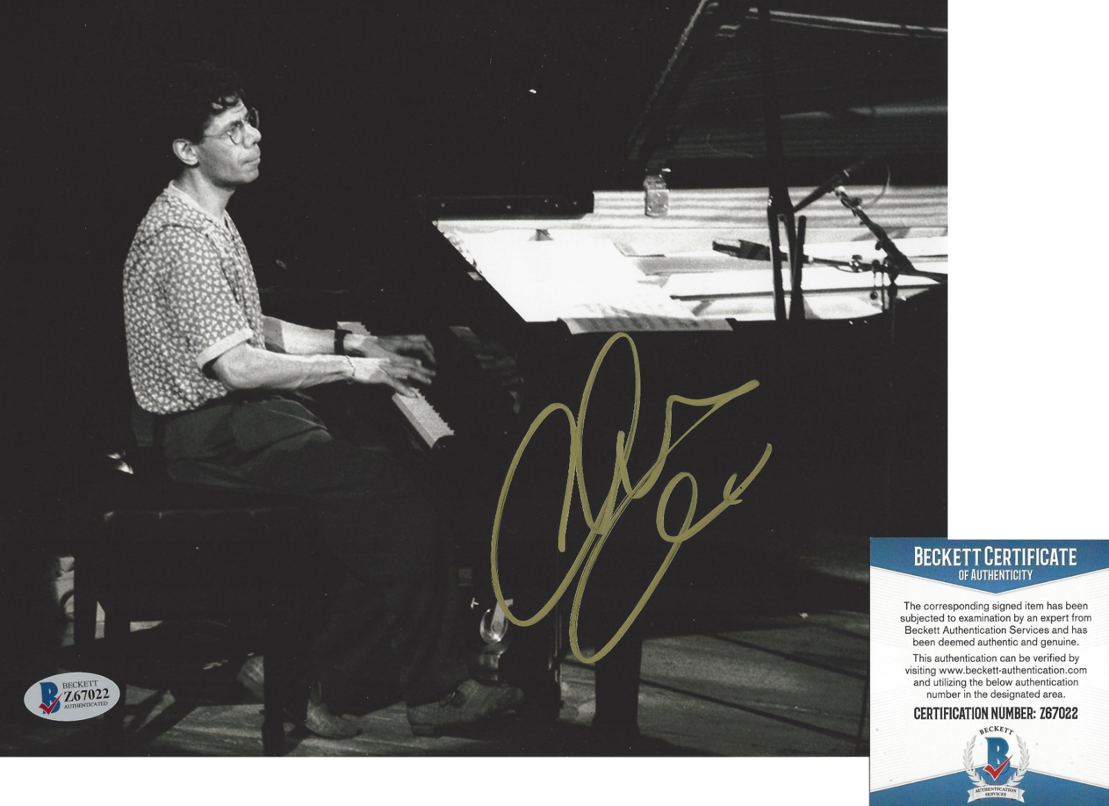 JAZZ KEYBOARDIST CHICK COREA SIGNED 8x10 Photo Poster painting 2 BECKETT COA CRYSTAL SILENCE