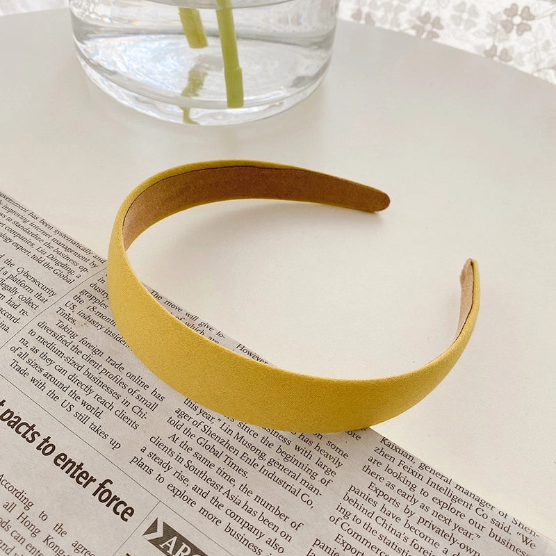 Retro Minimalist Women’s Solid Color Flower Cloth Hair Band