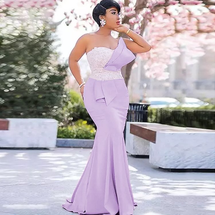 African Americans fashion QFY Elegant Women Mermaid Dresses African Ladies Wedding Party Evening Long Dresses Birthday Outfits Plus Size Gowns 2022 Vestido Ankara Style QueenFunky