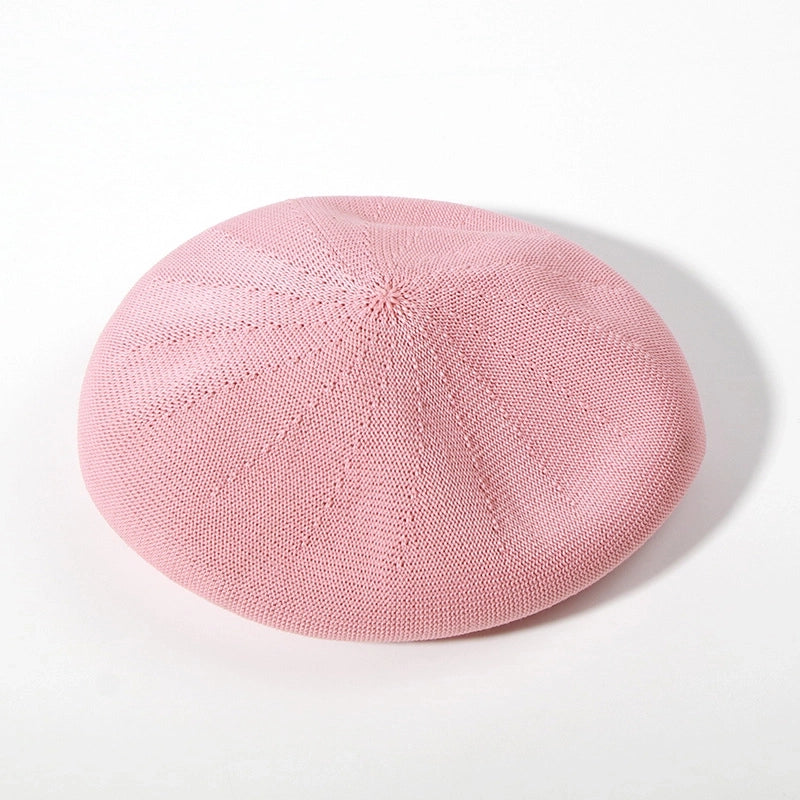 Women’s Retro Solid Color Flat Eaves Beret Hat