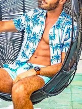 Men's coconut tree Beach Shirt