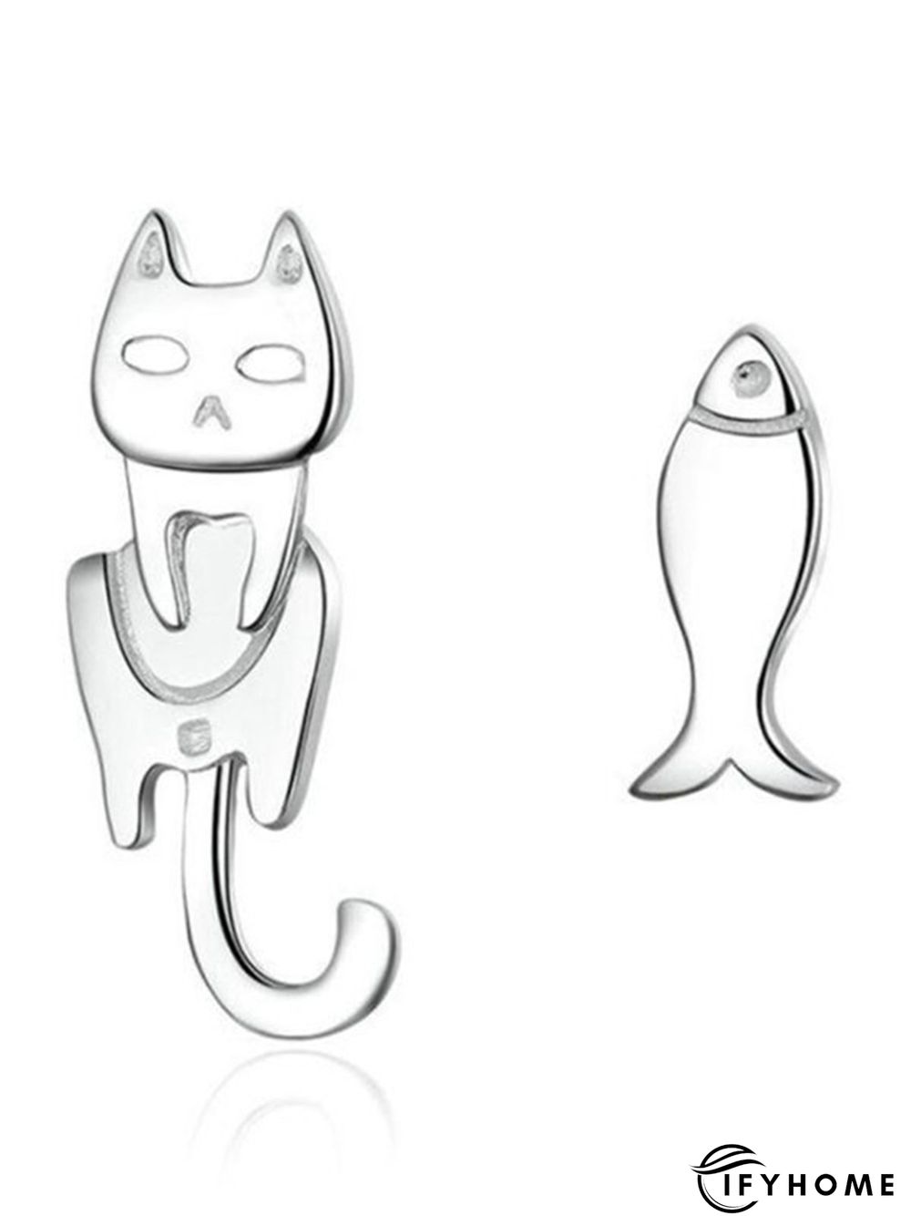 Cat And Fish Alloy Earrings | IFYHOME