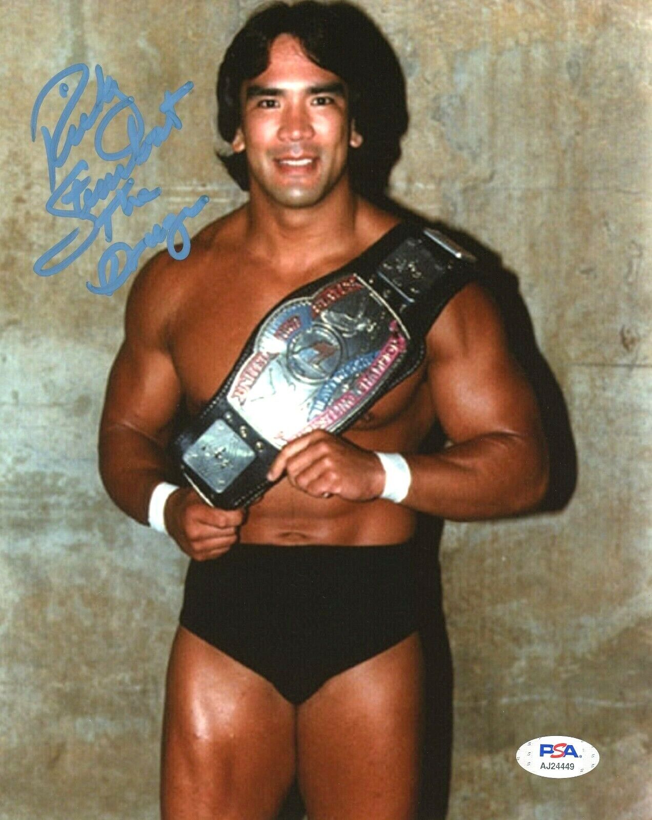 WWE RICKY STEAMBOAT HAND SIGNED AUTOGRAPHED 8X10 Photo Poster painting WITH PSA DNA COA 12 RARE