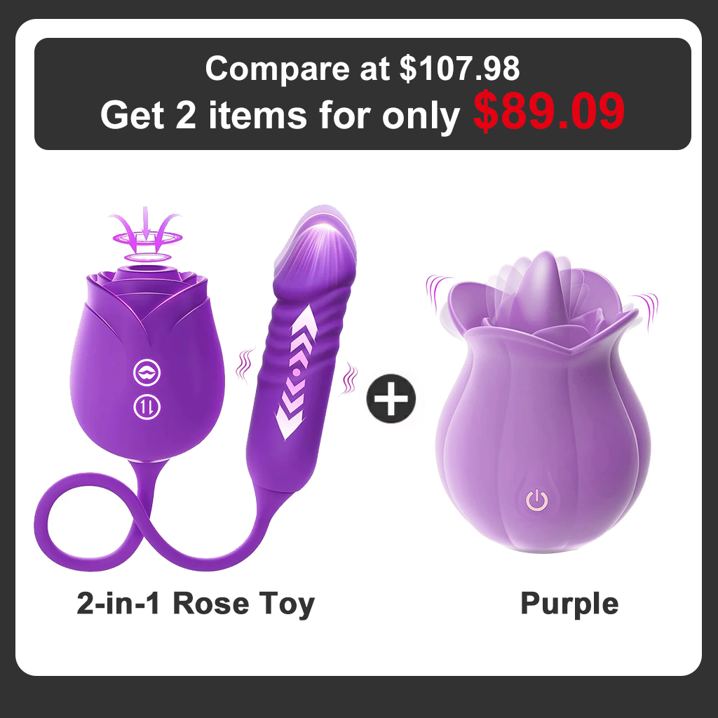 10 Speeds Rose Vibrator With Tongue