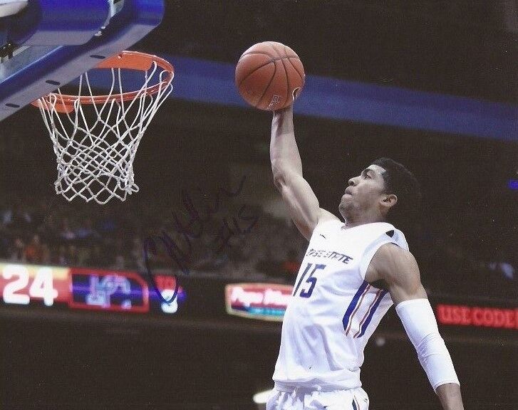 Chandler Hutchison Chicago Bulls signed Boise State Broncos 8x10 Photo Poster painting 3